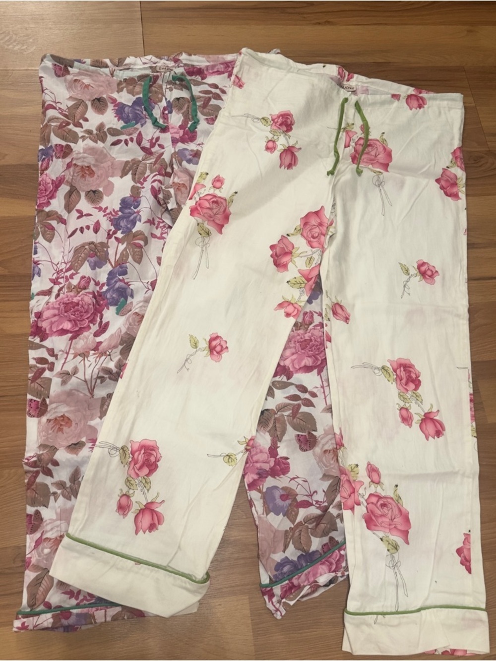 BedHead Bundle Floral Straight-Leg Lounge Pants - White & Pink